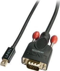 Lindy Mini DisplayPort / VGA Kabel, 1m Mini DP St VGA St, schwarz - 41961 1