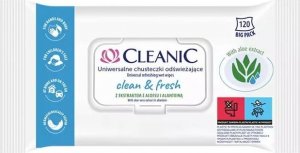 Cleanic Chusteczki odświeżające z ekstraktem z aloesu i alantoiną Cleanic 1