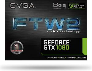 Karta graficzna EVGA GeForce GTX 1080 FTW 2 Gaming iCX 8GB GDDR5X (256 Bit) DVI-D, HDMI, 3xDP, BOX (08G-P4-6686-KR) 8