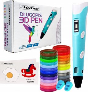 Długopis 3D XMaster Drukarka długopis 3D Zestaw + szablon niebieski 1