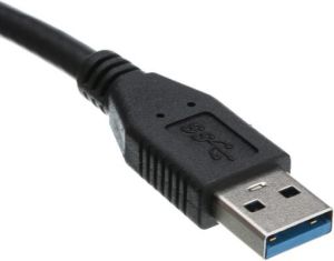 Kabel USB Logo USB-A - USB-A 1.8 m Czarny 2
