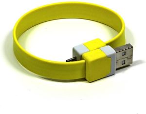 Kabel USB Logo USB-A - microUSB 0.25 m Żółty 1
