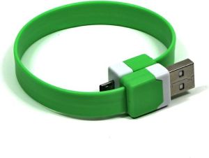 Kabel USB Logo microUSB na nadgarstek, zielony 1