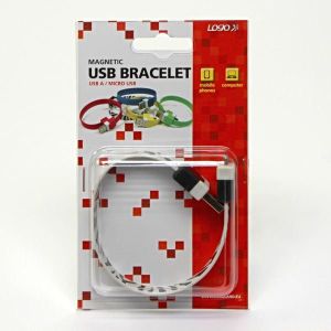 Kabel USB Logo microUSB na nadgarstek, zielony 2