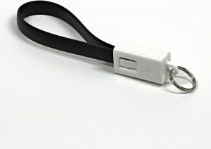 Adapter USB Logo Logo USB kabel (2.0), USB A M - microUSB (M), 0.2m, czarny, blistr, breloczek na klucze () - KUAMXJS02BQL 1
