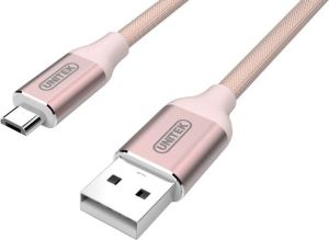 Kabel USB Unitek USB-A - 1 m Różowy (Y-C4026ARG) 1