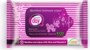Gentle Day Ekologiczne chusteczki nawilżane do higieny intymnej z bambusem 10szt 1