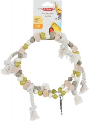 Zolux ZOLUX Huśtawka drewniane kółko ze sznurkami, różne wzory 2