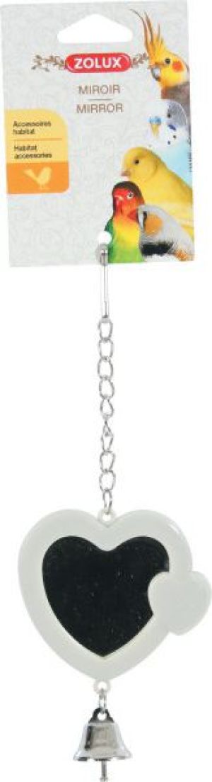 Zolux Lusterko serce z dzwoneczkiem, na łańcuszku 2
