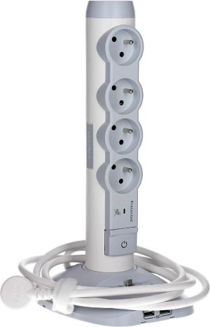 Listwa zasilająca Legrand przeciwprzepięciowa 4 gniazda 2 m biała (50014) 6