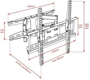 Opticum Uchwyt ścienny AX Mercury 26'' - 56'' 5
