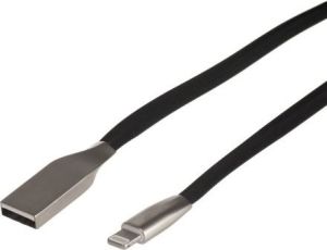 Kabel USB Maclean USB-A - Lightning 1 m Czarny (MCTV-832B) 1