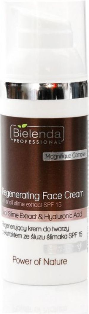 Bielenda Professional Regenerating Face Cream Snail Slime Extract - Regenerujący krem do twarzy ze śluzem ślimaka SPF15 50 ml 1