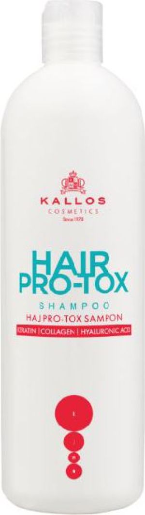 Kallos KJMN HAIR PRO-TOX Szampon do włosów z Keratyną, Kolagenem i Kwasem Hialuronowym 500 ml 1