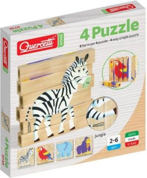Quercetti Drewniane klocki puzzle Jungle 6el. (040-0710) 1