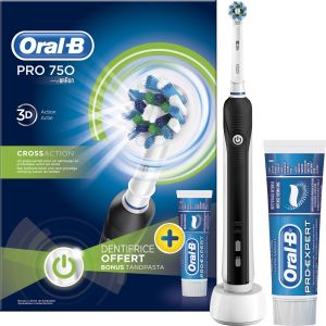 Szczoteczka Braun Szczoteczka elektryczna Pro 750 Black + pasta Oral-B 4