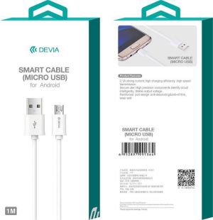 Kabel USB Devia USB-A - microUSB 1 m Biały (BRA004950) 8