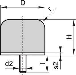 Wibroizol. gumowo-metal.,z plytka, GP-1G D80 H63 M12 1