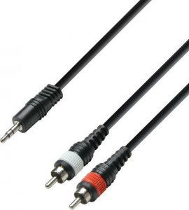 Kabel Adam Hall KP6CCM235Y, Kabel audio jack stereo 3,5 mm 2 x cinch męskie, 6m 1