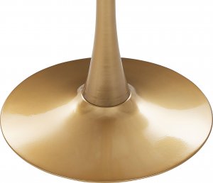 Beliani Stół do jadalni okrągły 90 cm efekt marmuru biało-złoty BOCA 4