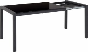 Beliani Stół do jadalni rozkładany 120/160 x 80 cm czarny GRANADA 4