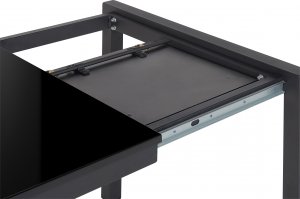 Beliani Stół do jadalni rozkładany 120/160 x 80 cm czarny GRANADA 5