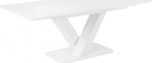 Beliani Stół do jadalni rozkładany 160/200 x 90 cm biały SALTUM 1