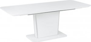 Beliani Stół do jadalni rozkładany 160/200 x 90 cm biały SUNDS 1
