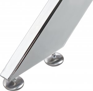 Beliani Stół do jadalni szklany 120 x 70 cm srebrny MARAMO 5