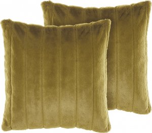 Beliani 2 poduszki dekoracyjne włochacze 45 x 45 cm zielone PUMILA 1