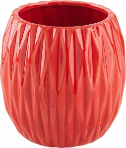 Beliani 3-częściowy zestaw akcesoriów łazienkowych czerwony BELEM 4