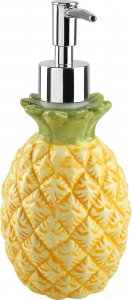Beliani Zestaw akcesoriów łazienkowych ananas żółty (MAICAO) 3