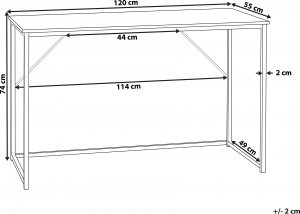 Biurko Beliani Pembro Brązowe 120 cm x 55 cm 7