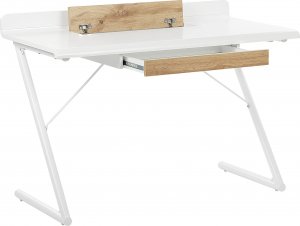 Biurko Beliani Focus Biało-Brązowe 120 cm x 60 cm 3