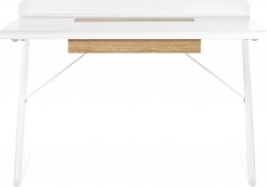 Biurko Beliani Focus Biało-Brązowe 120 cm x 60 cm 4