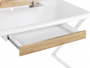 Biurko Beliani Focus Biało-Brązowe 120 cm x 60 cm 6