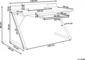 Biurko Beliani Focus Biało-Brązowe 120 cm x 60 cm 9