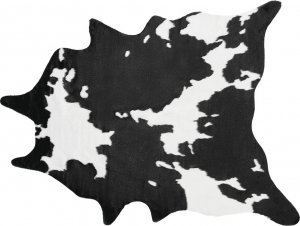 Beliani Dywan ekoskóra 130 x 170 cm czarno-biały BOGONG 1