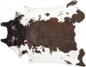 Beliani Dywan ekoskóra 150 x 200 cm biało-brązowy BOGONG 1