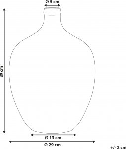 Beliani Wazon na kwiaty szklany 39 cm turkusowy ROTI 6