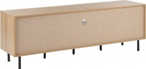 Beliani Szafka RTV jasne drewno z białym PALMER 5