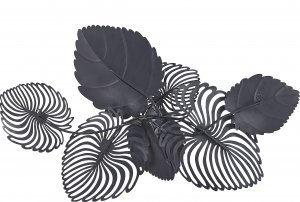 Beliani Dekoracja ścienna liście złoto-niebieska MAGNESIUM 3