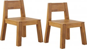 Beliani Zestaw 2 krzeseł ogrodowych drewno akacjowe LIVORNO 1