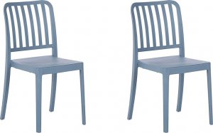 Beliani Zestaw 2 krzeseł ogrodowych niebieski SERSALE 1