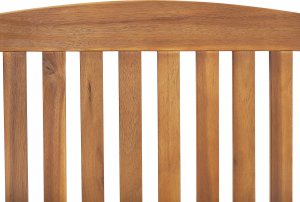 Beliani Zestaw 2 krzeseł ogrodowych składany drewno akacjowe z poduszkami kremowymi JAVA 9