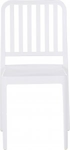 Beliani Zestaw 4 krzeseł ogrodowych biały SERSALE 5