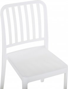 Beliani Zestaw 4 krzeseł ogrodowych biały SERSALE 7
