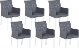 Beliani Zestaw 4 krzeseł ogrodowych szary BACOLI 1
