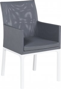 Beliani Zestaw 8 krzeseł ogrodowych szary BACOLI 4