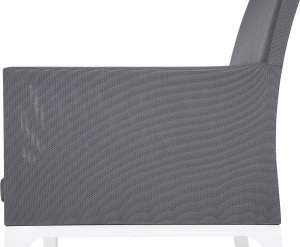 Beliani Zestaw 8 krzeseł ogrodowych szary BACOLI 6